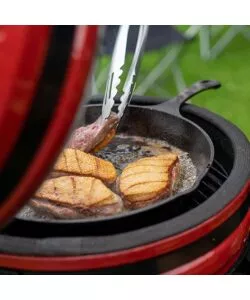 BARBECUE A CARBONE KAMADO BONO "MINIMO 15" IN CERAMICA ROSSO 46X46X65 CM