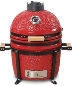 BARBECUE A CARBONE KAMADO BONO "MINIMO 15" IN CERAMICA ROSSO 46X46X65 CM