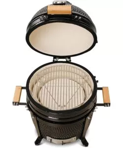 BARBECUE A CARBONE KAMADO BONO "MINIMO 15" IN CERAMICA NERO 46X46X65 CM