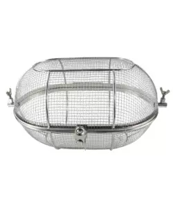 CESTO OVALE GIRARROSTO PER BARBECUE KAMADO BONO "GRANDE LIMITED" 38X27X16 CM
