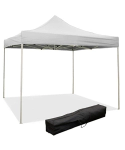 GAZEBO RICHIUDIBILE PIEGHEVOLE RIVIERA IN TESSUTO IMPERMEABILE E ANTI UV BIANCO 3X3 M