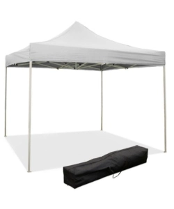 GAZEBO RICHIUDIBILE PIEGHEVOLE RIVIERA IN TESSUTO IMPERMEABILE E ANTI UV BIANCO 2X2 M