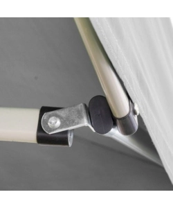 GAZEBO RICHIUDIBILE PIEGHEVOLE RIVIERA IN TESSUTO IMPERMEABILE E ANTI UV BIANCO 2X2 M