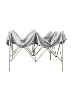 GAZEBO RICHIUDIBILE PIEGHEVOLE RIVIERA IN TESSUTO IMPERMEABILE E ANTI UV BIANCO 2X2 M