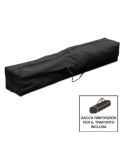 GAZEBO RICHIUDIBILE PIEGHEVOLE RIVIERA IN TESSUTO IMPERMEABILE E ANTI UV NERO 3X3 M