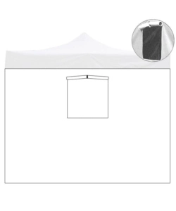 TELO LATERALE CON FINESTRA PER GAZEBO RIVIERA IN TESSUTO IMPERMEABILE E ANTI UV BIANCO 3X3 M