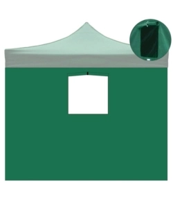 TELO LATERALE CON FINESTRA PER GAZEBO RIVIERA IN TESSUTO IMPERMEABILE E ANTI UV VERDE 3X3 M