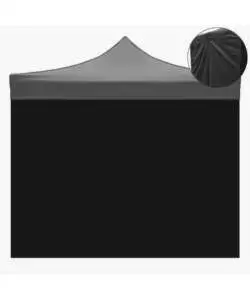 TELO LATERALE PER GAZEBO RIVIERA IN TESSUTO IMPERMEABILE E ANTI UV NERO 3X3 M