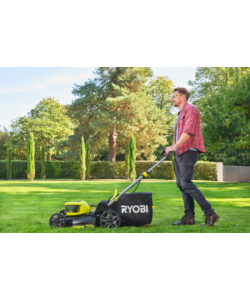 TAGLIAERBA A BATTERIA RYOBI "RY18LMX46A-250" TAGLIO 46 CM 18V, DUE BATTERIE 5.0AH INCLUSE