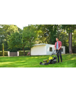 TAGLIAERBA A BATTERIA RYOBI "RY18LMX46A-250" TAGLIO 46 CM 18V, DUE BATTERIE 5.0AH INCLUSE