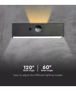 LAMPADA LED A MURO DA ESTERNO VTAC NERO 8000K