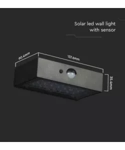 LAMPADA LED A MURO DA ESTERNO VTAC NERO 8000K