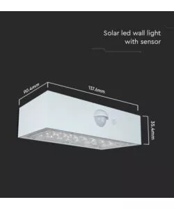 LAMPADA LED A MURO DA ESTERNO VTAC BIANCO 8000K