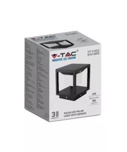 LAMPADA LED SOLARE DA TERRA DA ESTERNO VTAC NERO 3000K