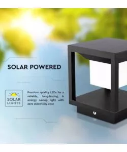 LAMPADA LED SOLARE DA TERRA DA ESTERNO VTAC NERO 3000K