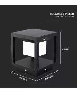 LAMPADA LED SOLARE DA TERRA DA ESTERNO VTAC NERO 3000K