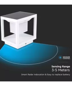 LAMPADA LED SOLARE DA TERRA DA ESTERNO VTAC BIANCO 3000K