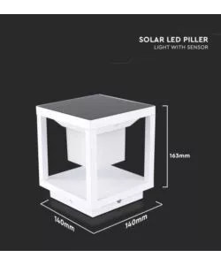 LAMPADA LED SOLARE DA TERRA DA ESTERNO VTAC BIANCO 3000K