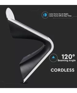 LAMPADA LED SOLARE A MURO DA ESTERNO VTAC BIANCO 4000K