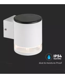 APPLIQUE LED DA ESTERNO VTAC BIANCO CILINDRICO 3000K