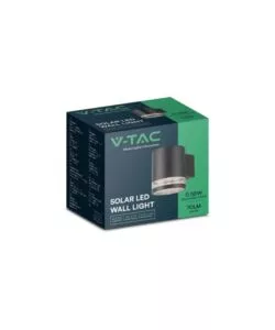APPLIQUE LED DA ESTERNO VTAC NERO CON SENSORE DI MOVIMENTO 3000K