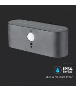 APPLIQUE LED DA ESTERNO VTAC BIANCO CON SENSORE DI MOVIMENTO 3000K