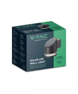 APPLIQUE LED DA ESTERNO VTAC NERO CILIDRICA OBLIQUA 3000K