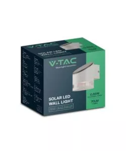 APPLIQUE LED DA ESTERNO VTAC BIANCO CILIDRICA OBLIQUA 3000K