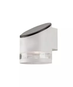 APPLIQUE LED DA ESTERNO VTAC BIANCO CILIDRICA OBLIQUA 3000K