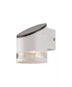APPLIQUE LED DA ESTERNO VTAC BIANCO CILINDRICA OBLIQUA CON SENSORE 3000K