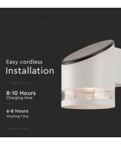 APPLIQUE LED DA ESTERNO VTAC BIANCO CILINDRICA OBLIQUA CON SENSORE 3000K