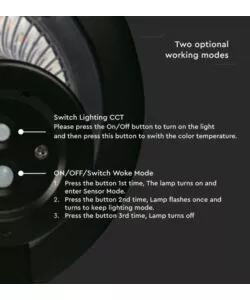 PALO LED SOLARE DA TERRA VTAC NERO 6000K+4000K