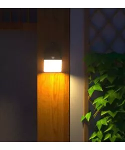 APPLIQUE LED DA ESTERNO VTAC NERO CON SENSORE 4000K