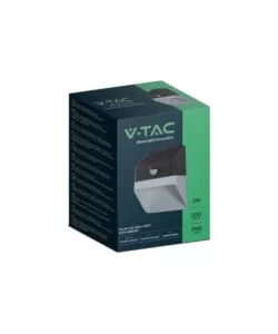 APPLIQUE LED DA ESTERNO VTAC NERO CON SENSORE 4000K
