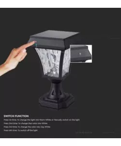 LAMPADA LED DA TAVOLO VTAC NERO 3000+4000+6000K