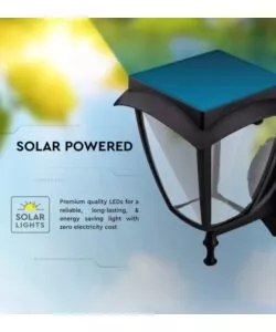 APPLIQUE LED SOLARE VTAC NERO 3000+6000K