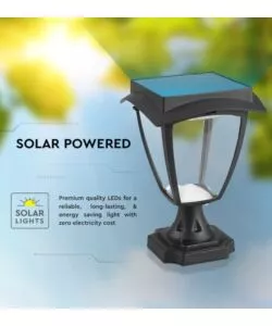 PALO LED SOLARE DA ESTERNO VTAC NERO 3000+6000K