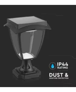 PALO LED SOLARE DA ESTERNO VTAC NERO 3000+6000K