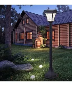 PALO LED SOLARE DA ESTERNO VTAC NERO 3000+6000K