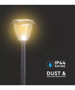 PALO LED SOLARE DA ESTERNO VTAC NERO 3000+6000K