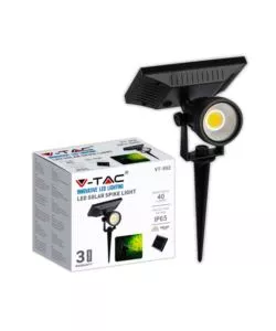 PICCHETTO FARETTO LED DA ESTERNO VTAC NERO 3000K