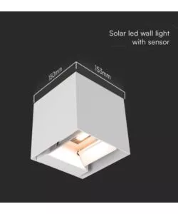 APPLIQUE LED SOLARE DA ESTERNO VTAC BIANCO 3000K