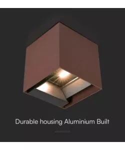 APPLIQUE LED SOLARE DA ESTERNO VTAC MARRONE 3000K