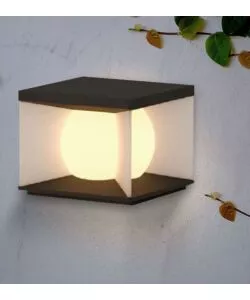 APPLIQUE LED SOLARE DA ESTERNO VTAC NERO CON TELECOMANDO 3000K  3W