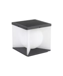 APPLIQUE LED SOLARE DA ESTERNO VTAC NERO CON TELECOMANDO 3000K  3W