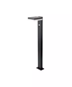 PIANTANA LED SOLARE DA ESTERNO VTAC QUADRATA NERO 3000K