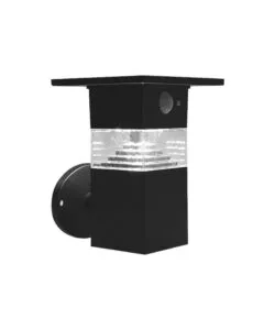 APPLIQUE LED SOLARE DA ESTERNO VTAC NERO CON SENSORE 3000K