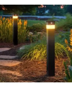 PIANTANA LED SOLARE DA ESTERNO VTAC NERO 3000K