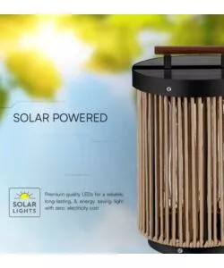 LAMPADA LED SOLARE RICARICABILE DA ESTERNO VTAC MARRONE CON TELECOMANDO 3000K