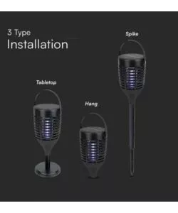 ZANZARIERA ELETTRICA SOLARE RICARICABILE VTAC NERO 1,3W